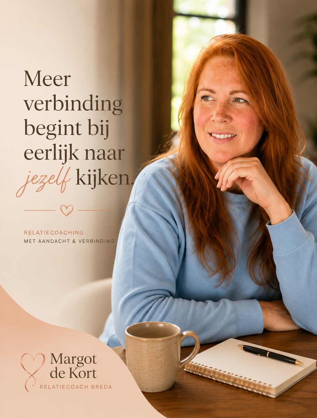 Margot de Kort, relatiecoach Breda: meer verbinding begint bij eerlijk naar jezelf kijken